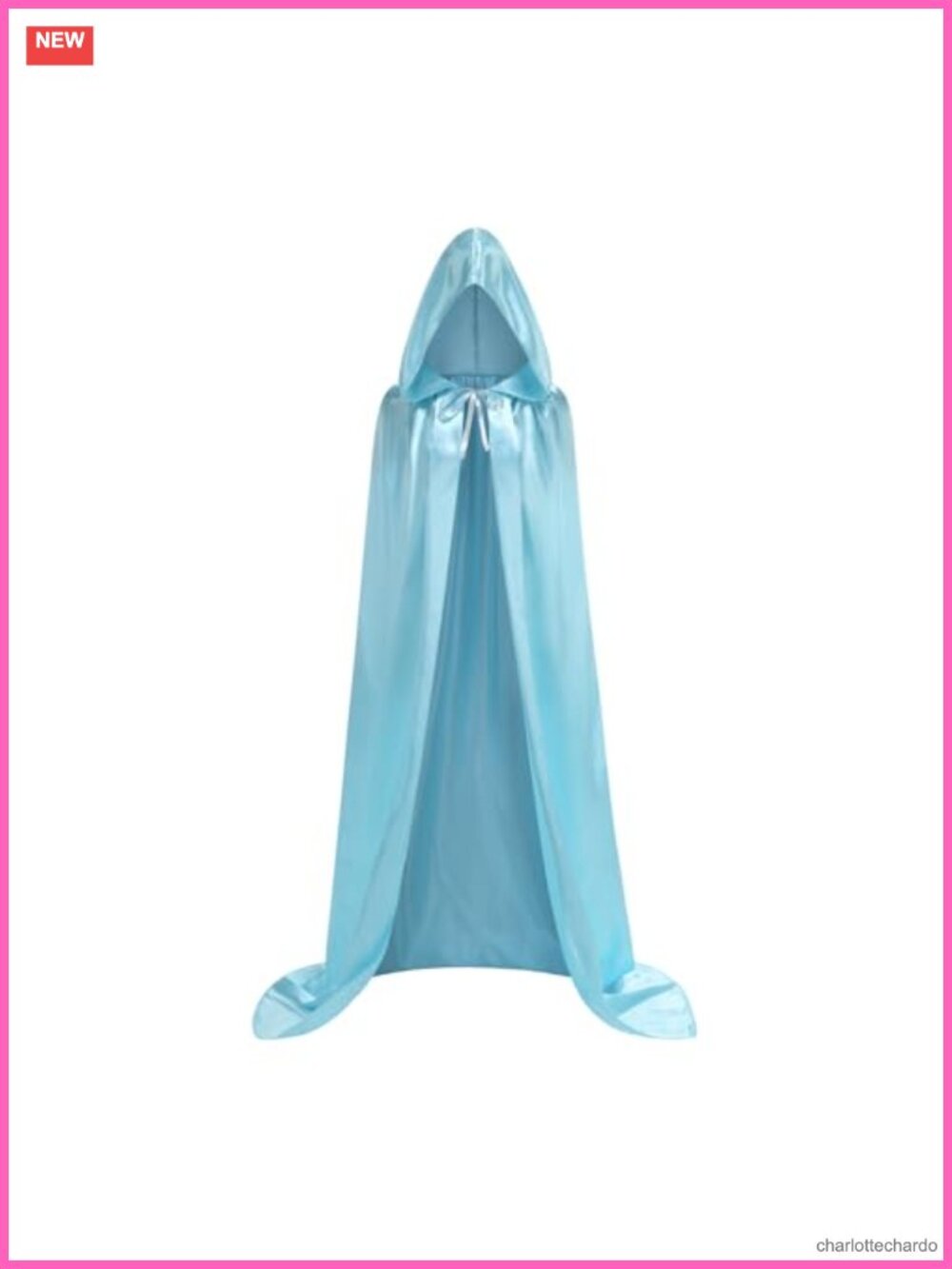 Unisex Full Length Hooded Cape Halloween Cloak Satin Costume